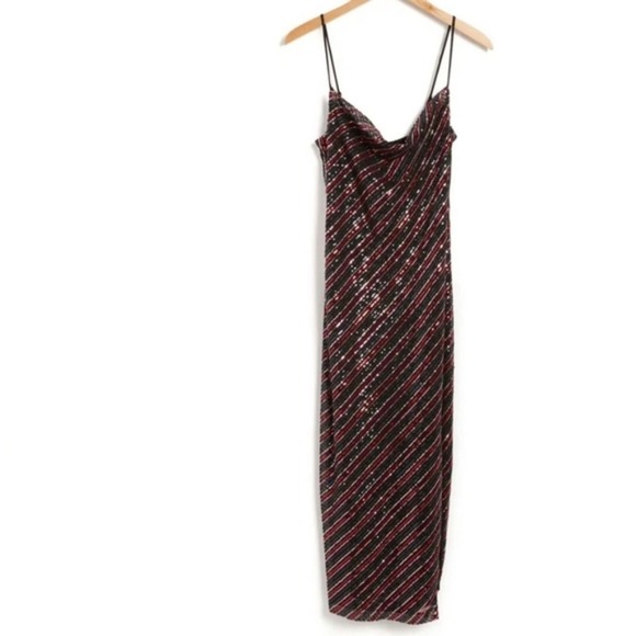 Laundry‎ by Shelli Segal Rainbow Slip Sequin Midi Dress size 2 XS New! - Picture 2 of 9